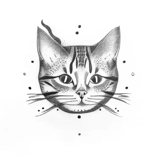 A Cat Curled Up Inside A Coffee Mug