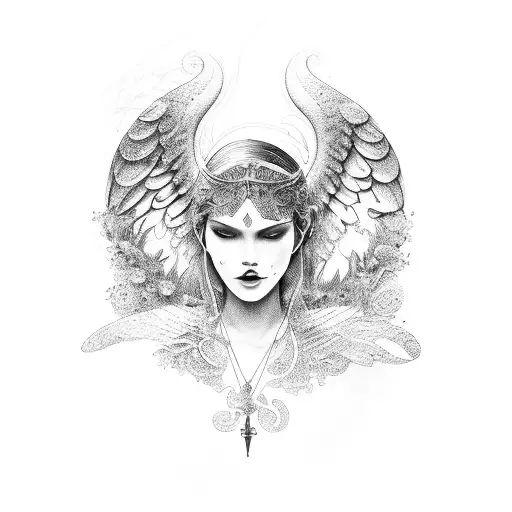 Alas De Angel Con A Al Medio