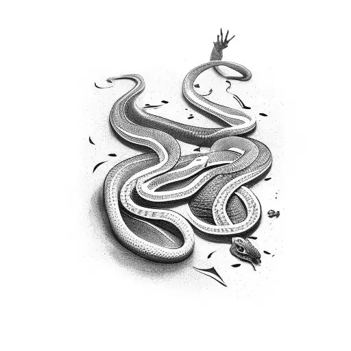 Snake Gets Cut In Half By A Card