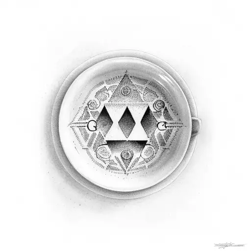 A Coffee Cup With A Secret Code Hidden In The Steam