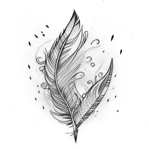Feather Design For A Male