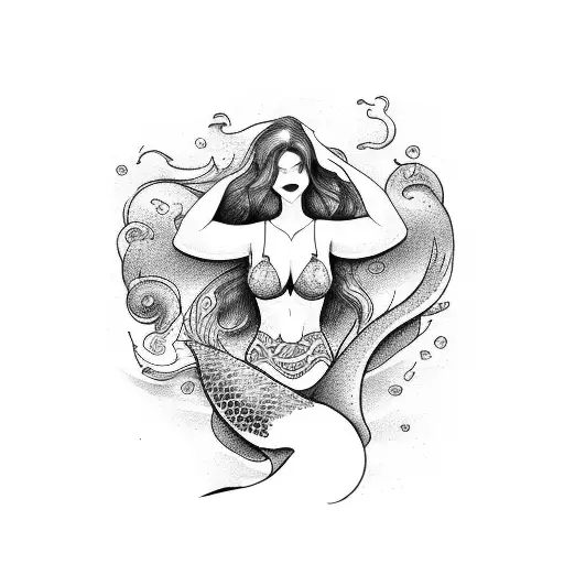 Mermaid Sexy With Waves