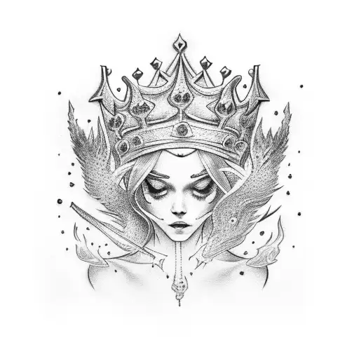 Lite Shoes With Fire And Crown