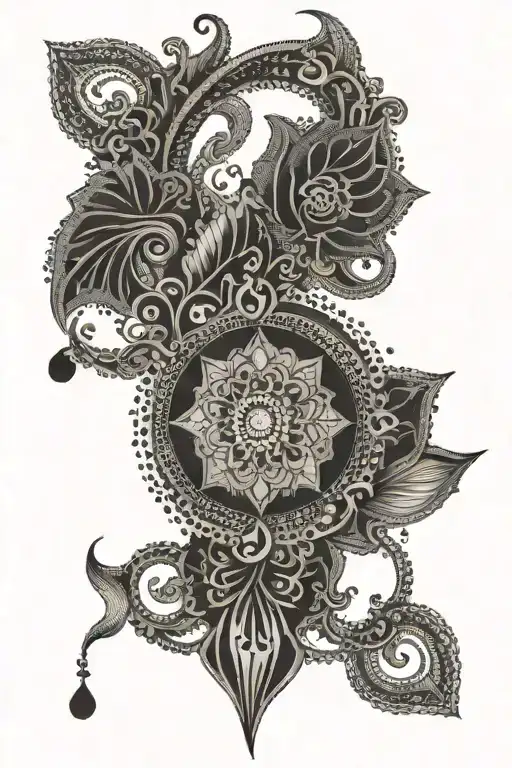 Simple Spiritual Ornamental Fine Line Work