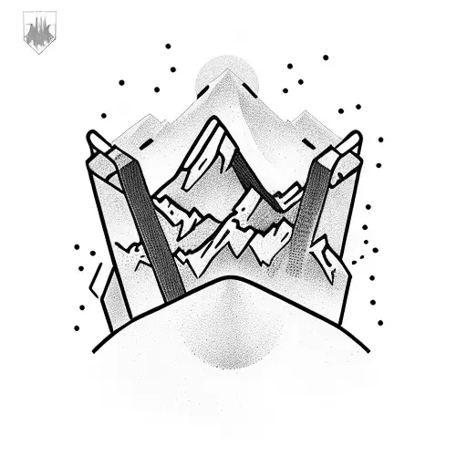 Mountain With Dumbbell And Book