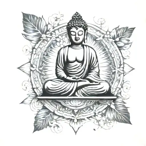 Electrician Tools Forming A Mandala Around Buddha