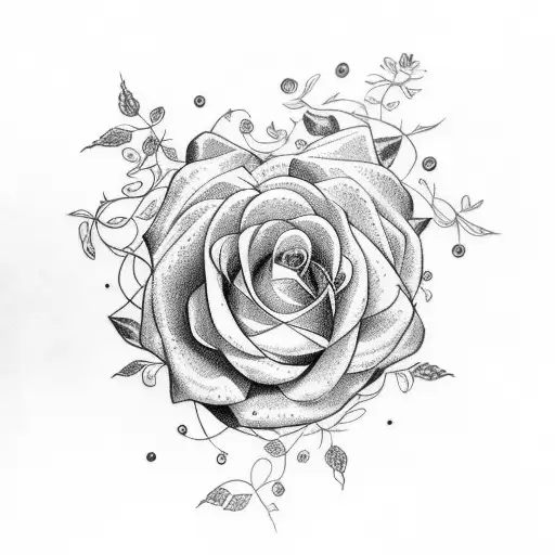 Bunddle Rose Crown With Vines And Space For Quote