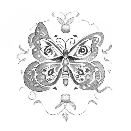 Lil With Butterflies On A Vine