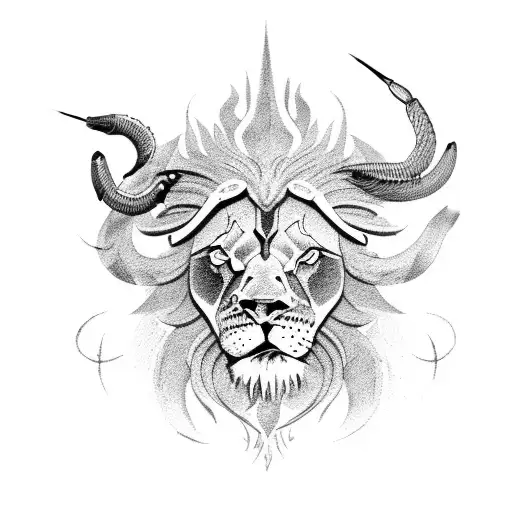 Lion And Bull And Scorpion
