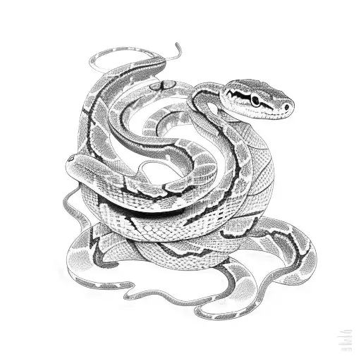 A Snake Wrapped Around A Typewriter