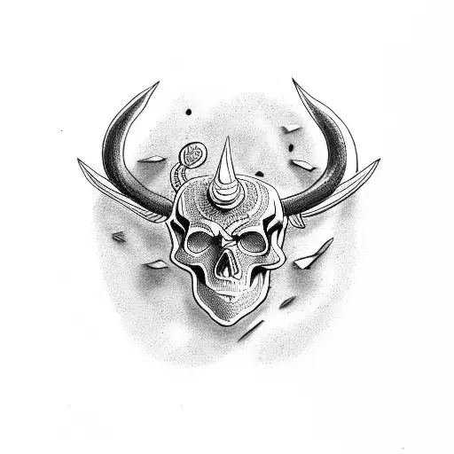 Skull With Horns