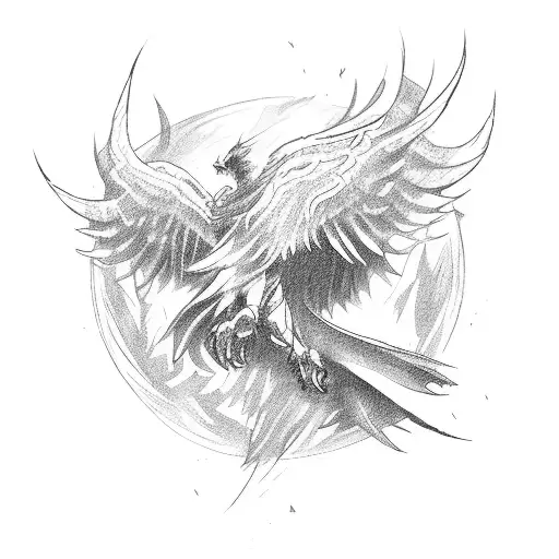 A Freelancer Character Battling A Phoenix In A Gaming Arena