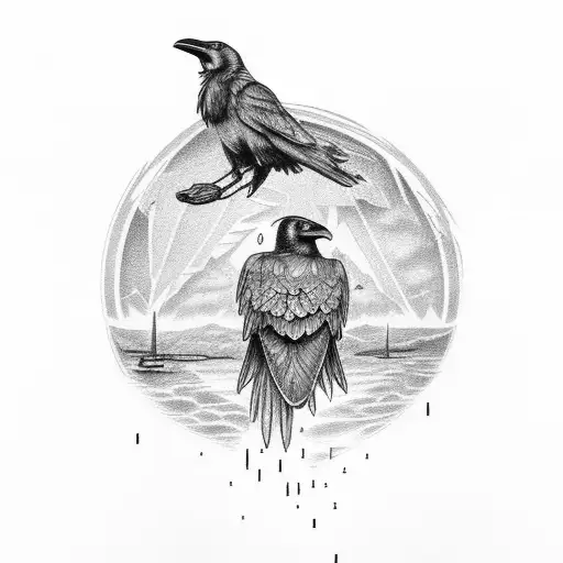 Raven With Memento More Written Under It