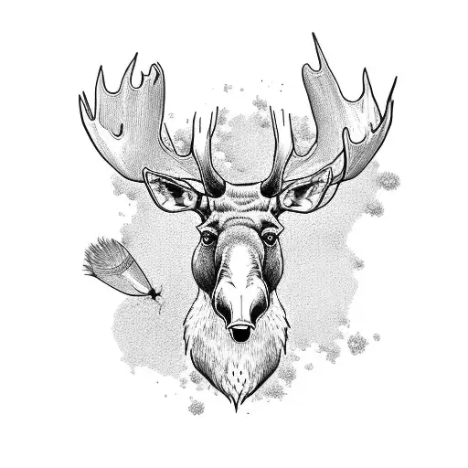 Moose With Family Tree