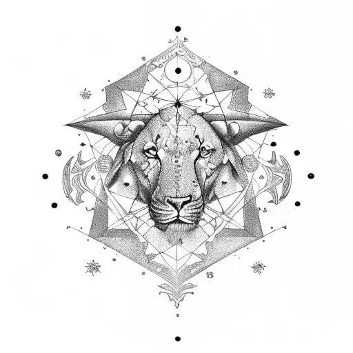 Leo And Aquarius Constellations With Stars