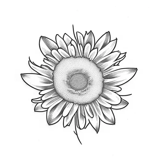Daisy Minimal Tattoo With A Cancer Constilation