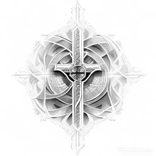 Christian Cross Cyber Sigilism