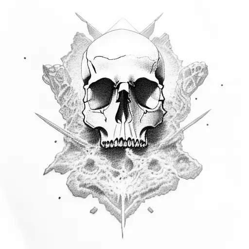 Raven Has A Skull On Its Back