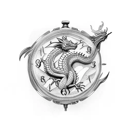 Dragon Carrying Stop Watches