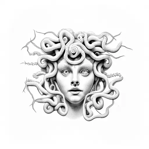 Medusa As A The Dot On A Semi Colon