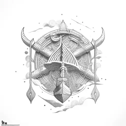 A Viking Ship Sailing On A Sea Of Money