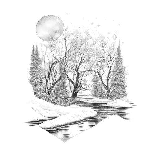 River With Different Seasons