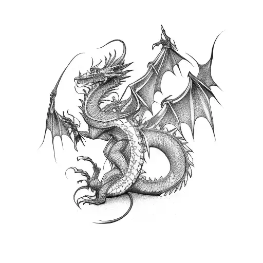 Sleeve Design Of A Dragon
