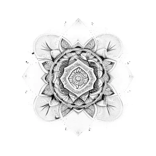 A Mandala-inspired Design Incorporating Various Elements Of Nature And Geometric Shapes