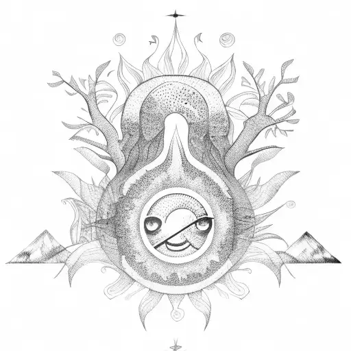 Tropical Tree And Sun