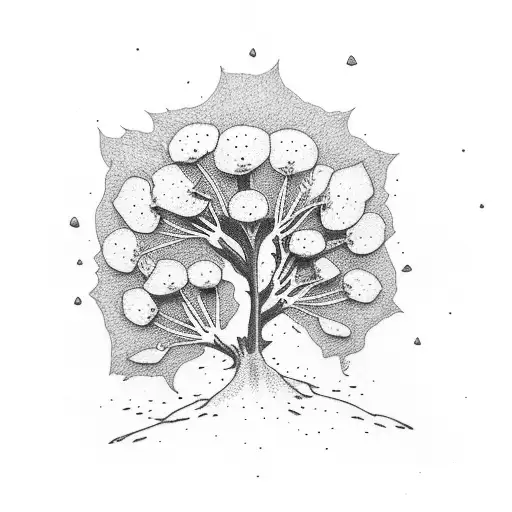 Cedar Tree And Buttercup Flower