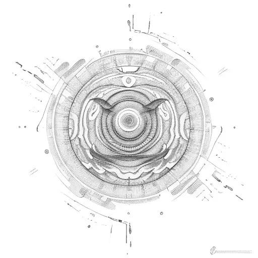 Abstract Representation Of A Cyclone With Intricate Linework