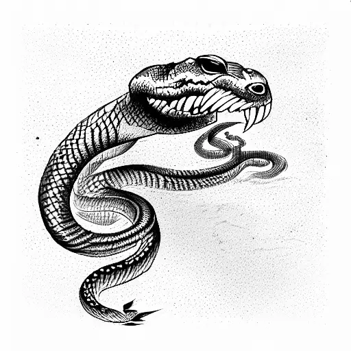 An Angry Cobra Snake Looking Forward