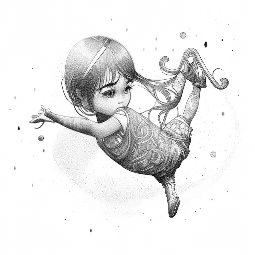 Girl On Swing Ghanging From Tree