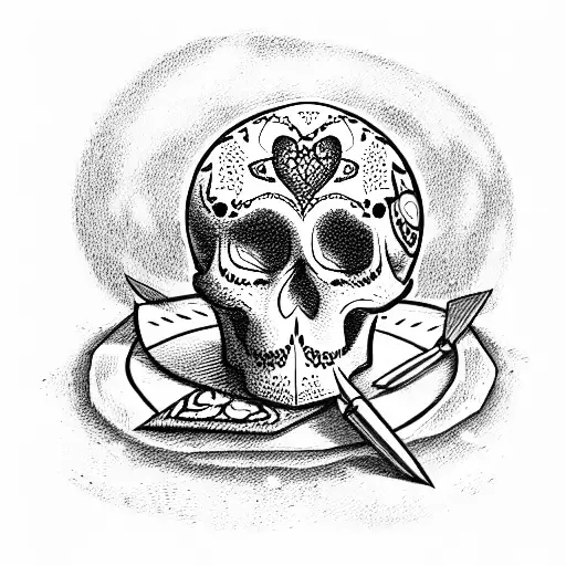 Skull With Cake In The Head