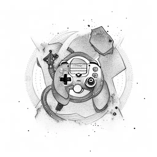 A Gaming Controller Melting Into A Vinyl Record