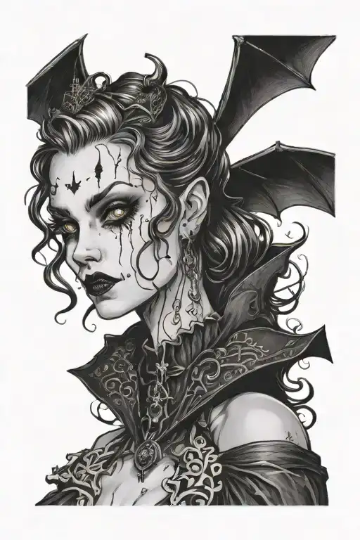 Vampire Women Ghoticgirl Anime Look Drakula Casel But In Background