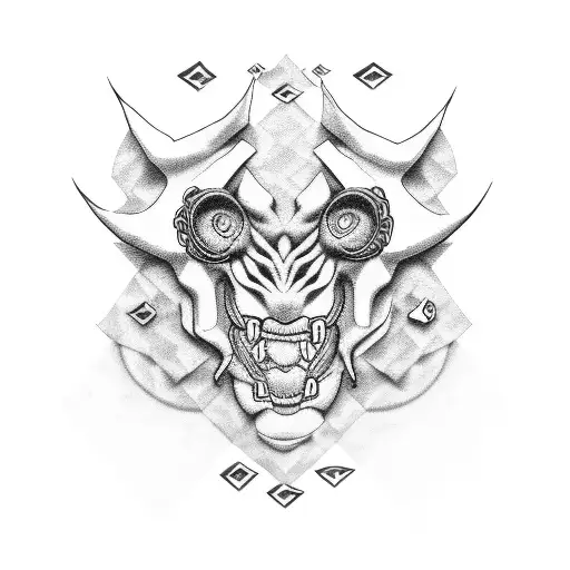 A Portrait Of An Iconic Afro Rapper With The Numbers 666 Subtly Incorporated Into The Design