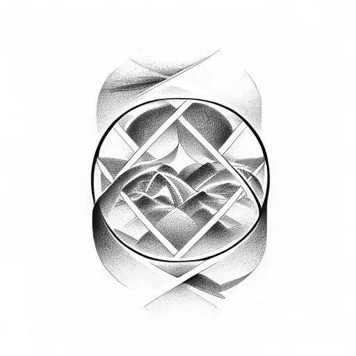 Hourglass And Dna And Japanese Symbols