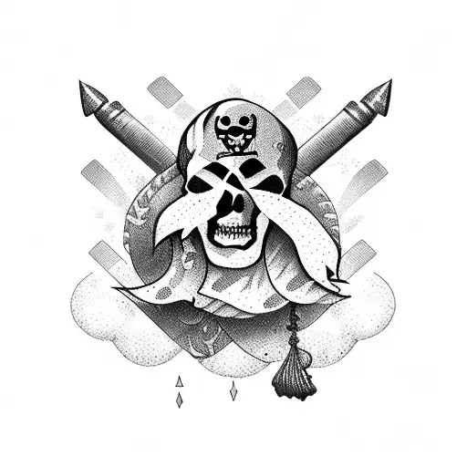 Pirate Sailing In Tropical Setting