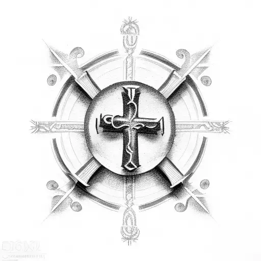 Christian Cross With A Word Family