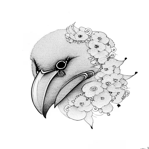 Cherry Blossom Raven