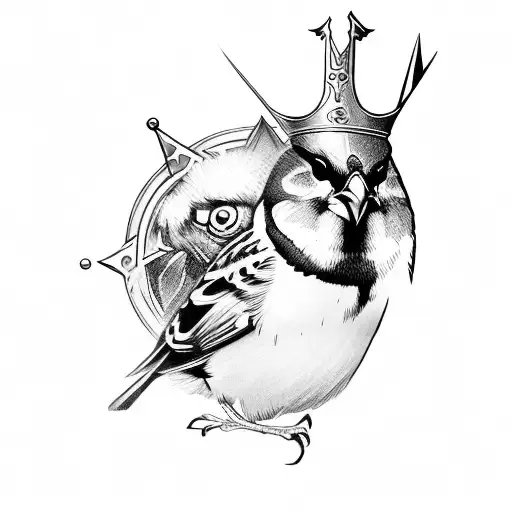 Sparrow And King Chess Piece