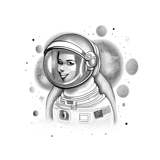 Cartoony Astronaut Wearing Afro Pic