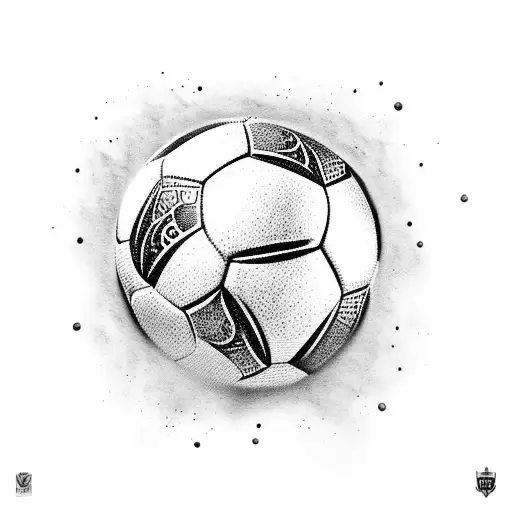 Soccer Tattoo With A Combination Of Spirituality