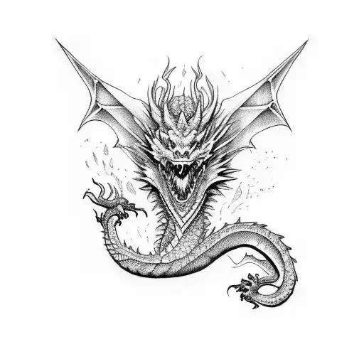 Dragon That Goes Around Back Neck