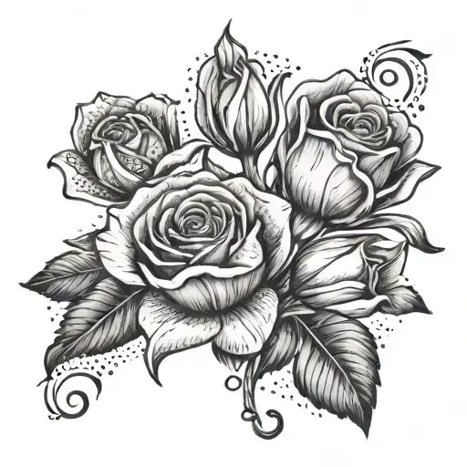 Design A Trading Symbol Intertwined With Elegant Rose And Tulip Flowers
