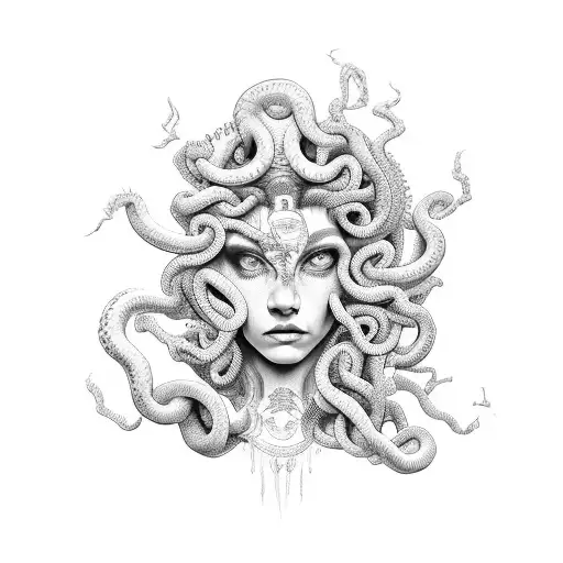 Medusa Marina Con Fondo A Color