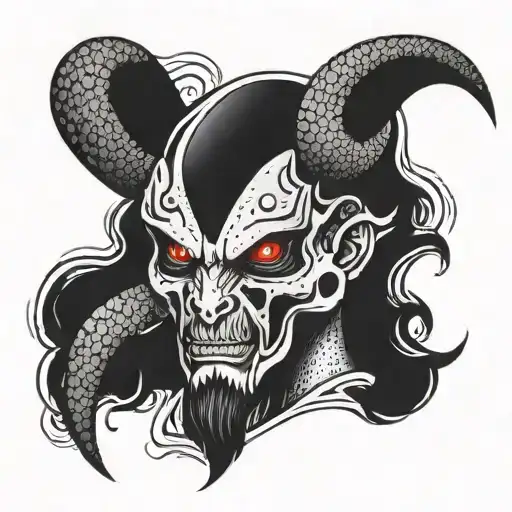 Demon Wearing A Helmet