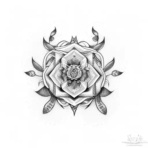 Breast Tattoo Flowers And Snake Symmetrical