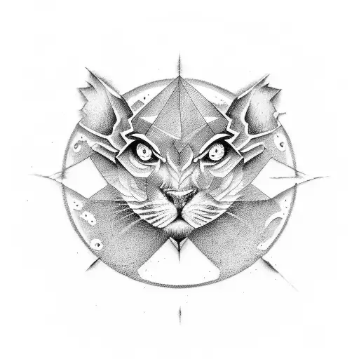 Shadow Face In A Circle Ink Blot